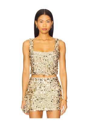 Show Me Your Mumu Mixer Top in Metallic Gold. Size L. Also in XL.