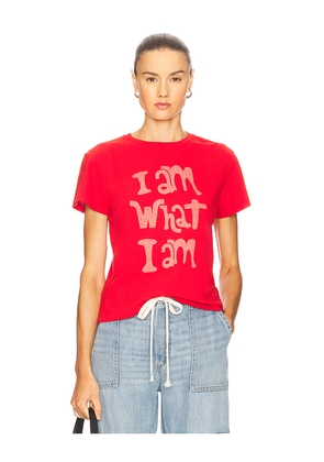 RE/DONE What I Am Classic Tee in Red. Size M. Also in S, XXL.
