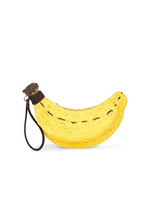 SIMONMILLER Banana Wristlet in Yellow.