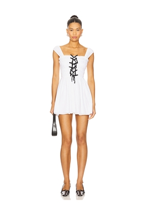 Show Me Your Mumu Mabel Mini Dress in White. Size L. Also in M, S, XL, XS.