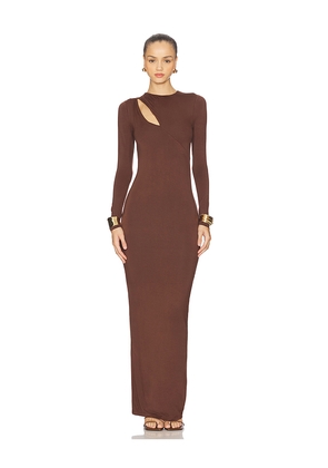 superdown Adelina Maxi Dress in Brown. Size M. Also in XS, XXS, S.