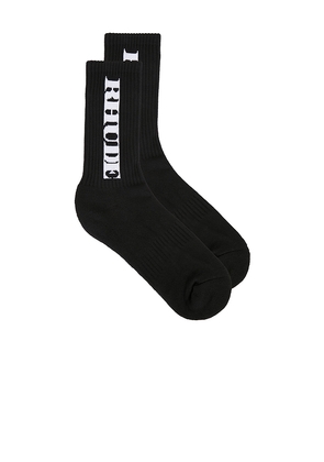 Rhude Dinero Sock in Black.