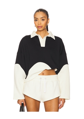 Port de Bras Wave Sofia Sweater in Black,White. Size M. Also in S, XS.