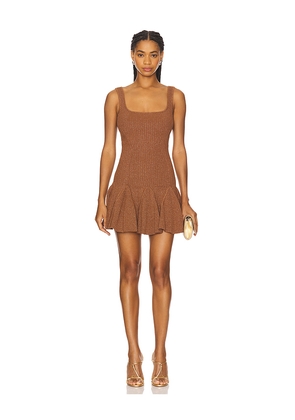 retrofete Matson Knit Dress in Brown. Size L. Also in S, M, XL.