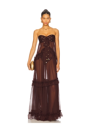 SIEDRES Josiane Dress in Brown. Size 36. Also in 38, 40, 42.