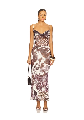 SNDYS x REVOLVE Skin Maxi Dress in Brown. Size L. Also in XS, S, M.