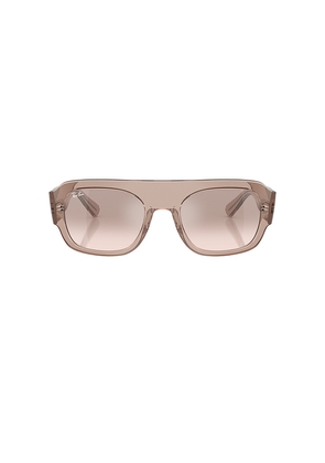 Ray-Ban Translucent Shield Sunglasses in Mauve.
