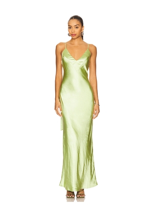 SNDYS Spain Maxi Dress in Green. Size L. Also in S, XS, M, XL, XXL.