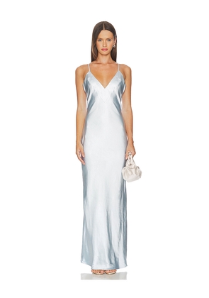 SNDYS Spain Maxi Dress in Baby Blue. Size L. Also in S, XXS, XS, M, XL, XXL.