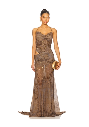 SIEDRES Venusia Dress in Brown. Size M. Also in XS, S.