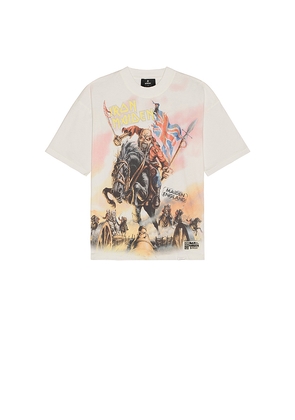 REPRESENT x Iron Maiden Steed Tee in White. Size M. Also in S.