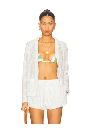 SIEDRES Lesa Shirt in White. Size 34. Also in 36, 38, 40, 42.