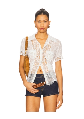 SIEDRES Suen Shirt in White. Size L. Also in M.