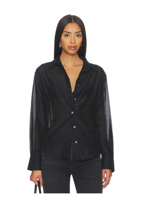 Sold Out NYC Sheer Silk Shirt in Black. Size S. Also in M, XS.
