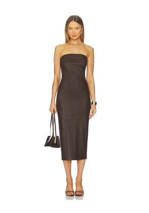SPRWMN Tube Dress in Chocolate. Size L. Also in S, M.