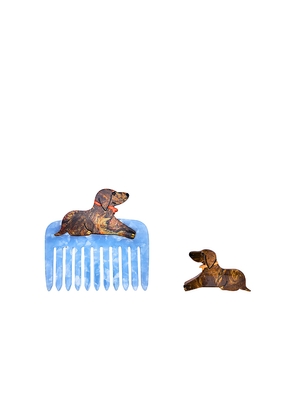 Solar Eclipse Hand-Painted Dachshund Handbag Heroes Edit Gift Set in Beauty: NA.