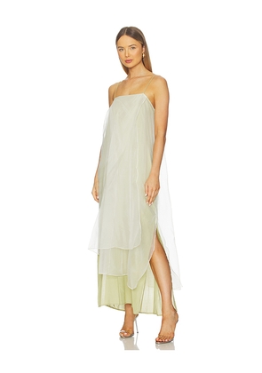 SWF x REVOLVE Sheer Slip Maxi Dress in Sage. Size L. Also in XS, S, M, XL.