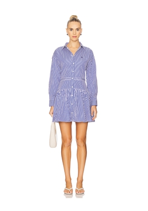 Polo Ralph Lauren Striped Cotton Paneled Shirtdress in Blue. Size 0. Also in 2.