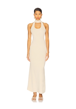 SNDYS Laia Maxi Dress in Cream. Size L. Also in M, S, XL.