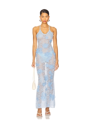 SNDYS Vesper Maxi Dress in Baby Blue. Size L. Also in M, S, XS, XXL, XXS.