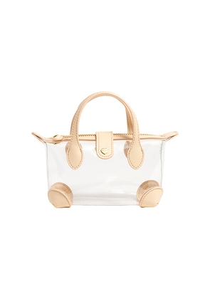 Stoney Clover Lane Clear Pouchette Crossbody Bag in Beige.