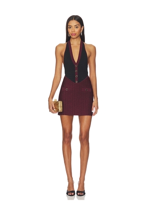retrofete Eris Knit Dress in Burgundy. Size L. Also in S, M, XL.