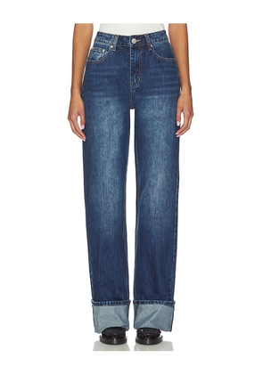 superdown Lulu Cuffed Jean in Blue. Size L. Also in XS, S, XL.