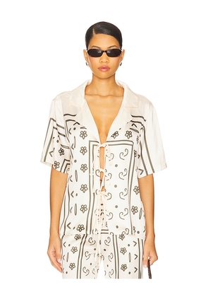 SNDYS Silas Shirt in Cream. Size L. Also in XS, S, M, XL.