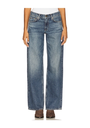 Rag & Bone Saige Low Rise Relaxed Straight Jeans in Blue. Size 25. Also in 30, 31, 34.