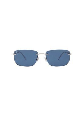 Ray-Ban RB3768 Rimless Sunglasses in Blue.