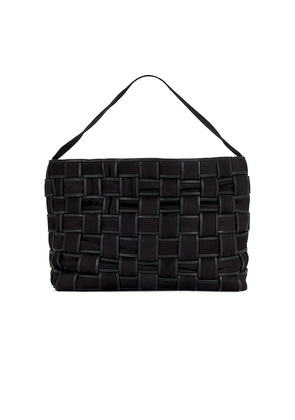 St. Agni Border Woven Large Tote in Black.