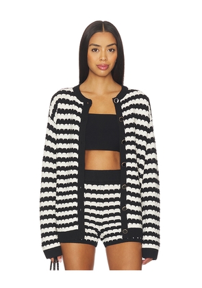 Show Me Your Mumu Inez Cardigan in Black,White. Size M. Also in S, XL, XS.
