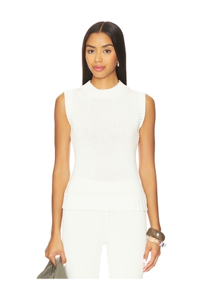 SNDYS Kali Knit Vest in White. Size L. Also in XXS, XS, S, M, XL, XXL.