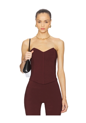 Runaway The Label Gisele Bustier Top in Chocolate. Size L. Also in M, S, XS.