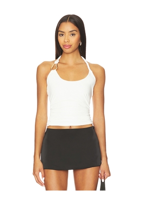 SNDYS Ash Tank Top in White. Size L. Also in XS, S, M, XL, XXL.
