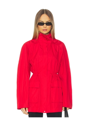 St. Agni Paper Taffeta Parka in Red. Size XL. Also in M.