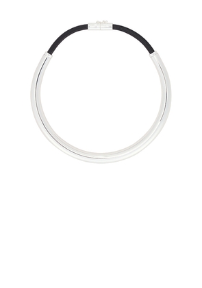 retrofete Kate Choker in Metallic Silver.