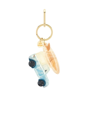 Solar Eclipse x Revolve Hand-Painted Bag Charm + Keychain in Blue.