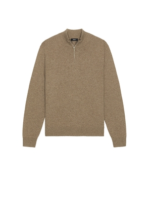 Theory Hilles Cashmere Quarter Zip Sweater in Grey. Size L. Also in XXL/2X.