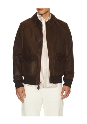 Schott Lightweight Cowhide A-2 Jacket in Brown. Size L. Also in M.