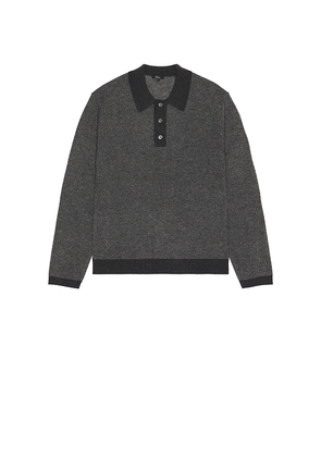 Rails Anders Long Sleeve Polo in Grey. Size M. Also in S.