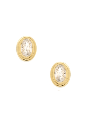 SHASHI Regan Stud Earring in Metallic Gold.