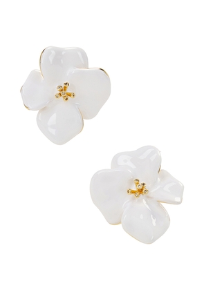 SHASHI Millefeuille Earrings in White.