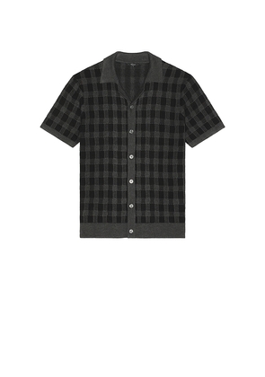 Rails Ronan Short Sleeve Shirt in Black. Size L. Also in M, S.