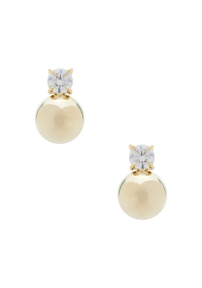SHASHI Gold Bliss Earring in Metallic Gold.