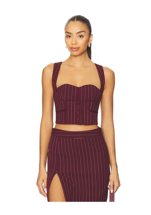 retrofete Monet Waistcoat in Burgundy. Size L. Also in M, S, XL, XS.