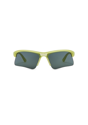 Pleasures Boiler Room Active Sunglasses in Green.