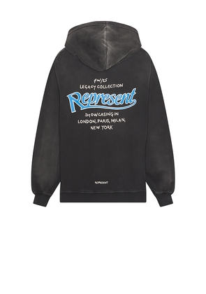 REPRESENT Showcasing Hoodie in Black. Size L. Also in M, XL/1X.