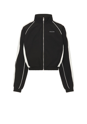 Rhude Ramona Piping Track Jacket in Black. Size L. Also in S, M, XL/1X.