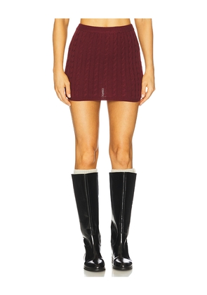 SEVEN WONDERS Katarina Mini Skirt in Red. Size L. Also in XS, S, M, XL.